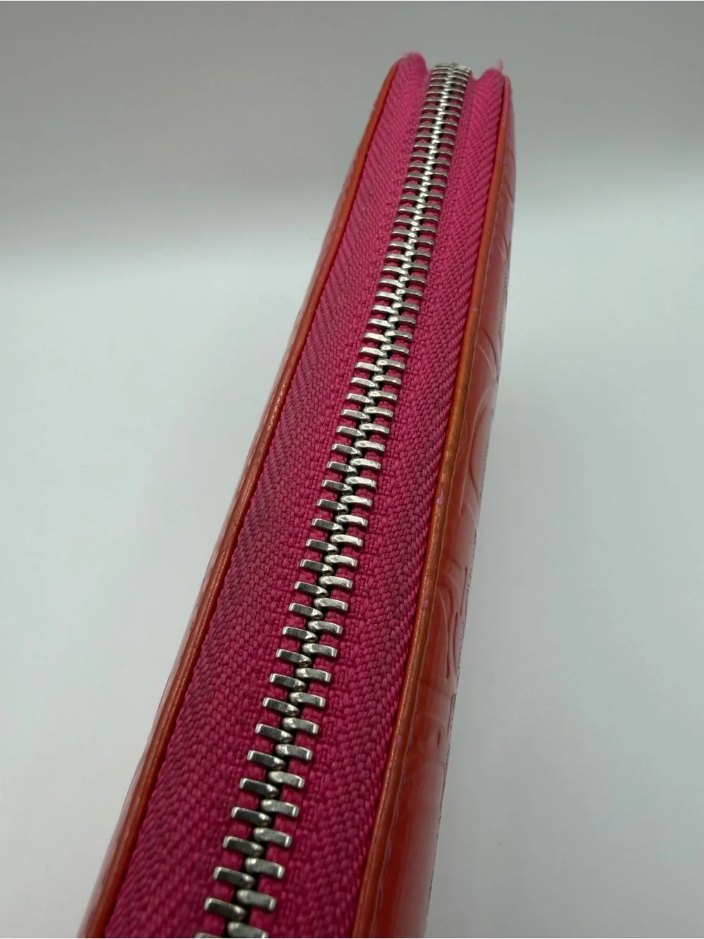 Christian Dior Diorissimo Patent Leather Zippy Wallet